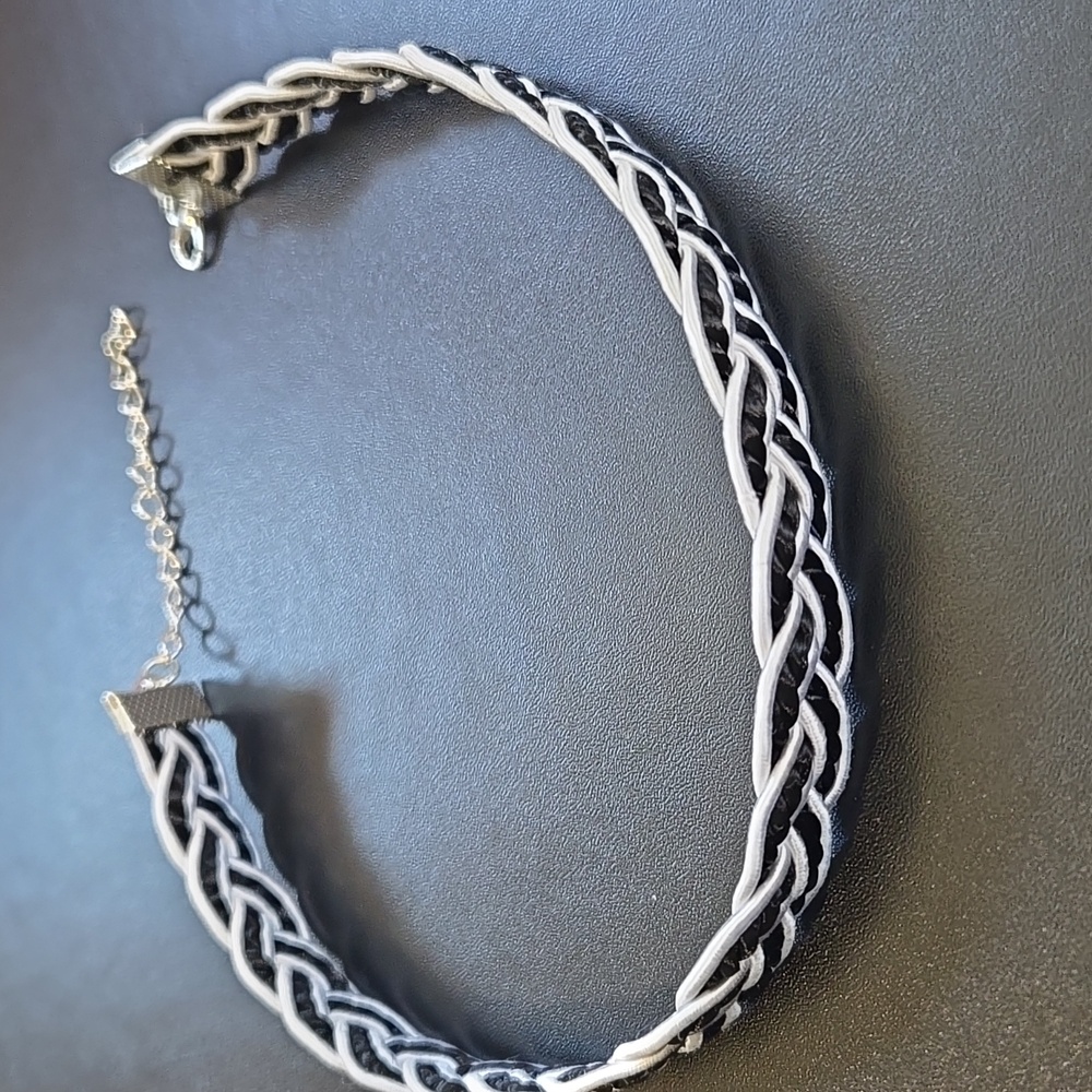 "Interwoven" Handmade Necklace Choker Upcycle Repurposed Adjustable
